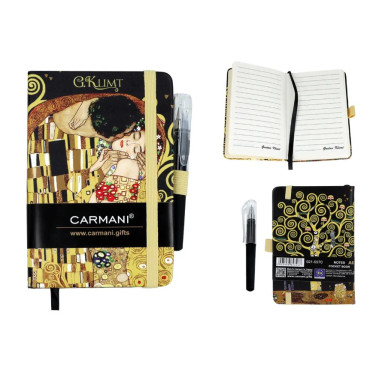 Блокнот Carmani Г. Клімт Поцілунок та Дерево життя з ручкою,14,8х10,5 см (021-5070)