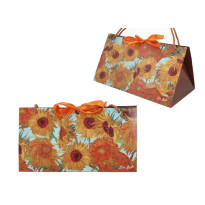 Пакет подарунковий трикутної форми Ван Гог Соняшники Carmani, 12x22 см