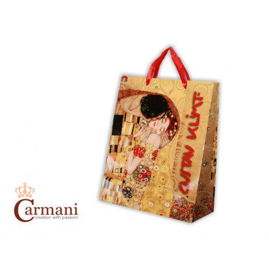 Пакет подарунковий Carmani Г. Клімт «Поцілунок» (32x26x12 см) (036-0700)