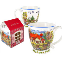 Кружка Carmani Village life collection Будинок над ставком (400 мл) (041-0001)