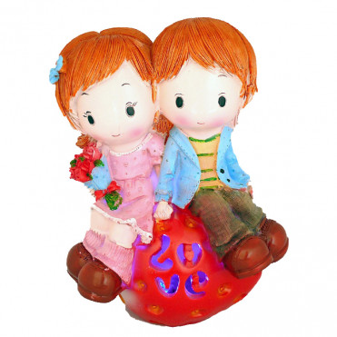 Скарбничка-світильник Love-полуничка, h-21 см. (124-0005)