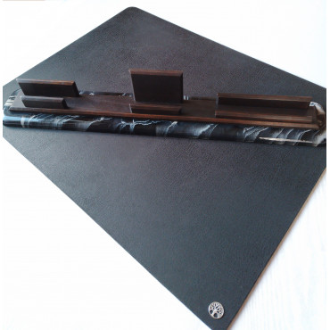 Настільний набір "Алегро" resin, черешня, 5 предметів, чорний (140-2004)