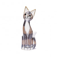 Кот белый с золот.верёвкой,60 см (19216.3)