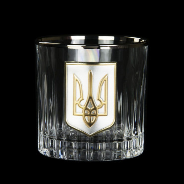Набір для віскі «Гербовий із тризубцем» 5 предметів Boss Crystal, графин, 4 келихів 196-0002