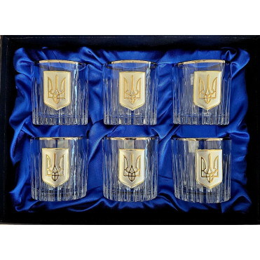 Набір келихів для віскі "Тризуб" Boss Crystal, 6 келихів,360мл (196-0018)