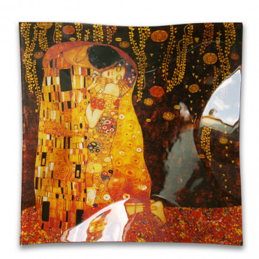 Тарілка Г.Клімт Поцілунок (скло) (30х30 см) (198-1501)