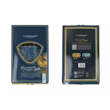 Скляна тарілка Carmani Ван Гог Зоряна ніч, 30х22 см (198-7041)