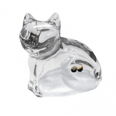 Скарбничка кришталева Bohemia «Котик» (h-14,5см, 14,5х17 см) (199-1280)