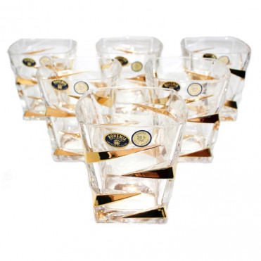Склянки для віскі 6шт 'Zig-zag Gold' (199-1286)