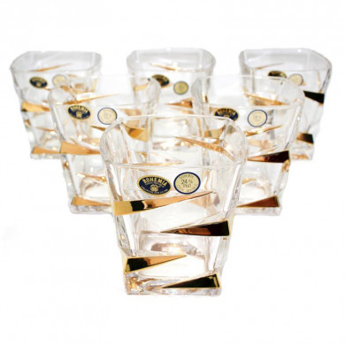 Склянки для віскі 6шт 'Zig-zag Gold' (199-1286)