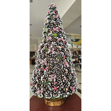 Ялинка ручної роботи з соснових шишок (handmade), h-75 см ( 203-0004)