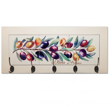 Вішалка настінна 'Оливкова гілка' (5 гачків) (23х52,5 см) (263-1300)