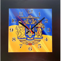 Панно - годинник "Великий Герб України" (28х28 см)
