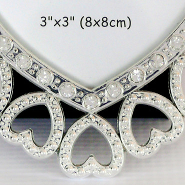 Фоторамка Серце /кристал/ 12х12 см. (323-1026)