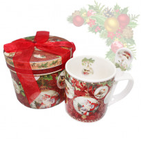 Кружка з ложкою в подарунковій коробці Christmas Time (350 мл) (348-7007)
