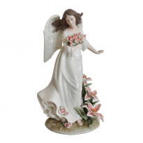 Фігура Ангел з квітами (h-32х19х17 cм) (350-3085)