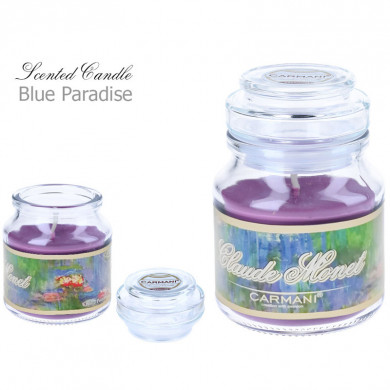 Свічка ароматизована Клод Моне Водяні лілії, blue paradise, (h-10 см) (457-8502)
