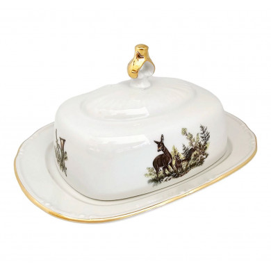 Маслянка порцелянова Gloria porcelain Полювання, h-9см, L-20см( 538-0011)