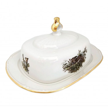 Маслянка порцелянова Gloria porcelain Полювання, h-9см, L-20см( 538-0011)