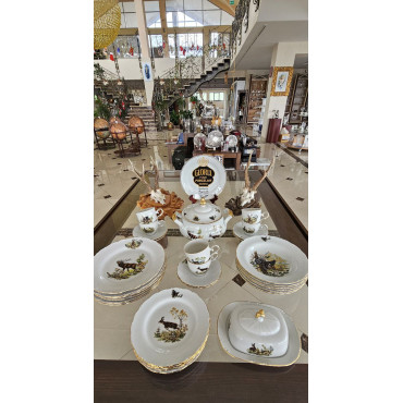 Сервіз обідній Gloria fine porcelain Bavaria Handwork Bayreuth Made in Germany Полювання 32 предмети (538-0000)