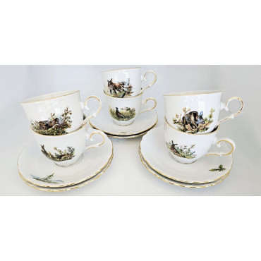 Сервіз кофейний Gloria porcelain Полювання 15 предметів, 1300мл,300мл, 250мл, 250мл(538-0002)