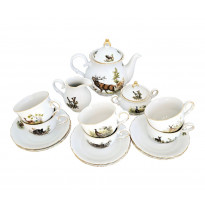 Сервіз чайний Gloria porcelain Полювання 15 предметів, 1300мл,300мл, 250мл, 250мл(538-0004)