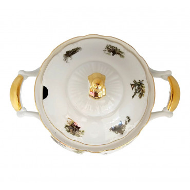 Супниця Gloria porcelain  Полювання, h-18,5 см , 2650мл (538-0012)