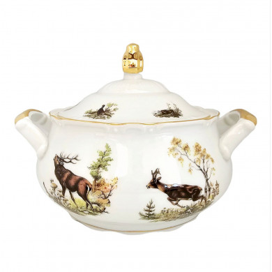 Супниця Gloria porcelain  Полювання, h-18,5 см , 2650мл (538-0012)