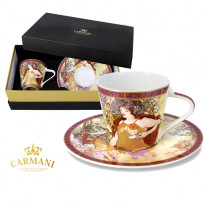 Чашка с блюдцем А. Муха Четири пори року. Осінь Carmani, 250мл (539-5003)