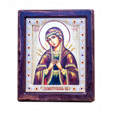 Ікона Пресвята Богородиця семистрільна (19х16х2 см) (815-2004)