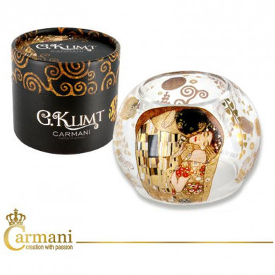 Підсвічник скляний Carmani Г. Клімт «Поцілунок» маленький (h-5 см) (841-4006)