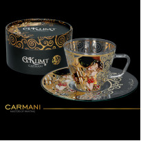 Чашка з блюдцем Г. Клімт Поцілунок Carmani, 100 мл, d-12 см (841-5003)
