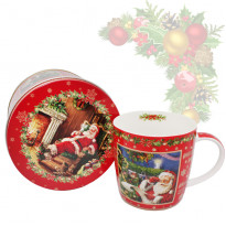 Кружка в металічній коробці Jingle bells (h-9 см, 350 мл) (880-9007)