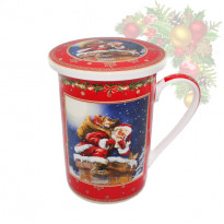 Кружка з керамічним ситом Christmas Time (h-11 см, 350 мл) (880-9016)