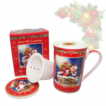 Кружка з керамічним ситом Christmas Time (h-11 см, 350 мл) (880-9016)