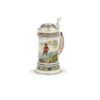 Пивний кухоль керамічний з кришкою Angler Artina SKS, h-21см, 500мл (93353a)