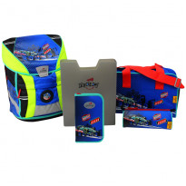 Школьный ранец DerDieDas Ergoflex Vario Racing team Гонки (5 предметов) (8407066)