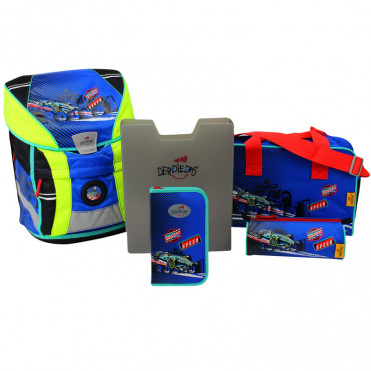 Школьный ранец DerDieDas Ergoflex Vario Racing team Гонки (5 предметов) (8407066)