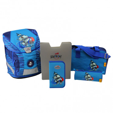 Школьный ранец DerDieDas Ergoflex Blue octopus КОРАБЛЬ (8407067)