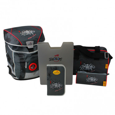 Школьный ранец DerDieDas Ergoflex Vario Spider attack Паук (5 предметов) (8407071)