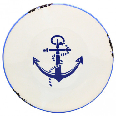 Блюдо Sea Club Якір керамічне (h-2 см, d-15,5 см) (3939.V)