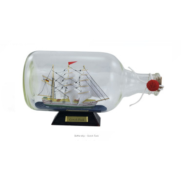 Модель вітрильника в пляшці Sea  Club Gorch Fock, h- 15 см, L-27,5 см, d -12 см(4033.V)