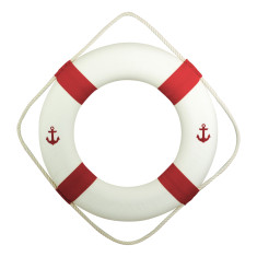 Декор Рятувальний круг Sea Club Якір, d-50 см ( 5564.V)