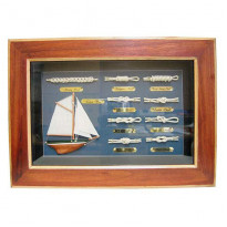 Картина-панно Sea Club Модель корабля і морські вузли (36х26 см) (5585.V)