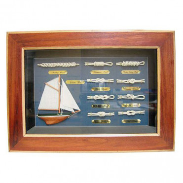 Картина-панно Sea Club Модель корабля і морські вузли (36х26 см) (5585.V)