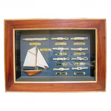 Картина-панно Sea Club Модель корабля і морські вузли (36х26 см) (5585.V)