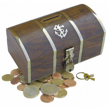 Скарбничка Sea Club Скриня з латунним замком та 2-ма ключами (14x8x6,5 см) (9005.V)