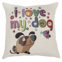 Наволочка гобеленова одностороння I love my dog (45х45 см) (KISS 281)