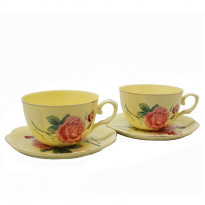 Набір 2 чашки + 2 блюдця Чайна троянда (250 мл) (211-7323)