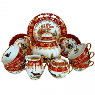 Чайний сервіз Мисливський 15 предметів (150, 200, 200, 1200 мл) (199-1233)